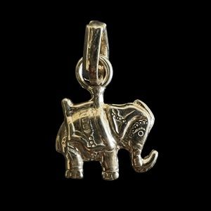 Silver elephant charm necklace